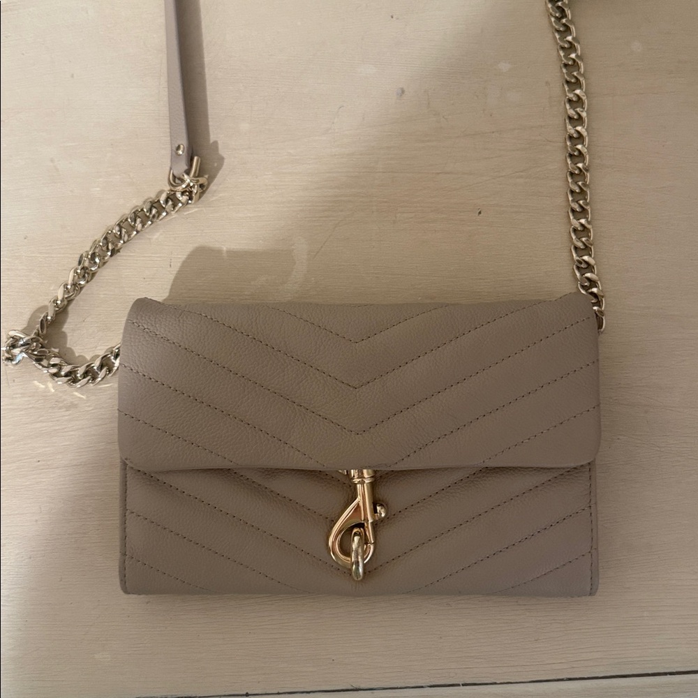 Rebecca Minkoff Beige Quilted Crossbody Bag